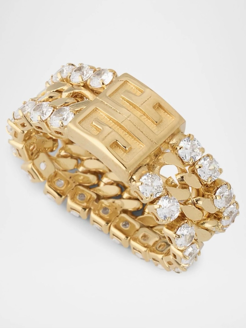 Givenchy 4G Crystal Statement Ring Gold - Picture 4 of 8